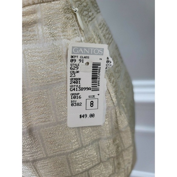 Gantos Vintage Ivory 100% Acetate Fitted Blazer & Skirt 2 Piece Suits Size 8 - Picture 4 of 12